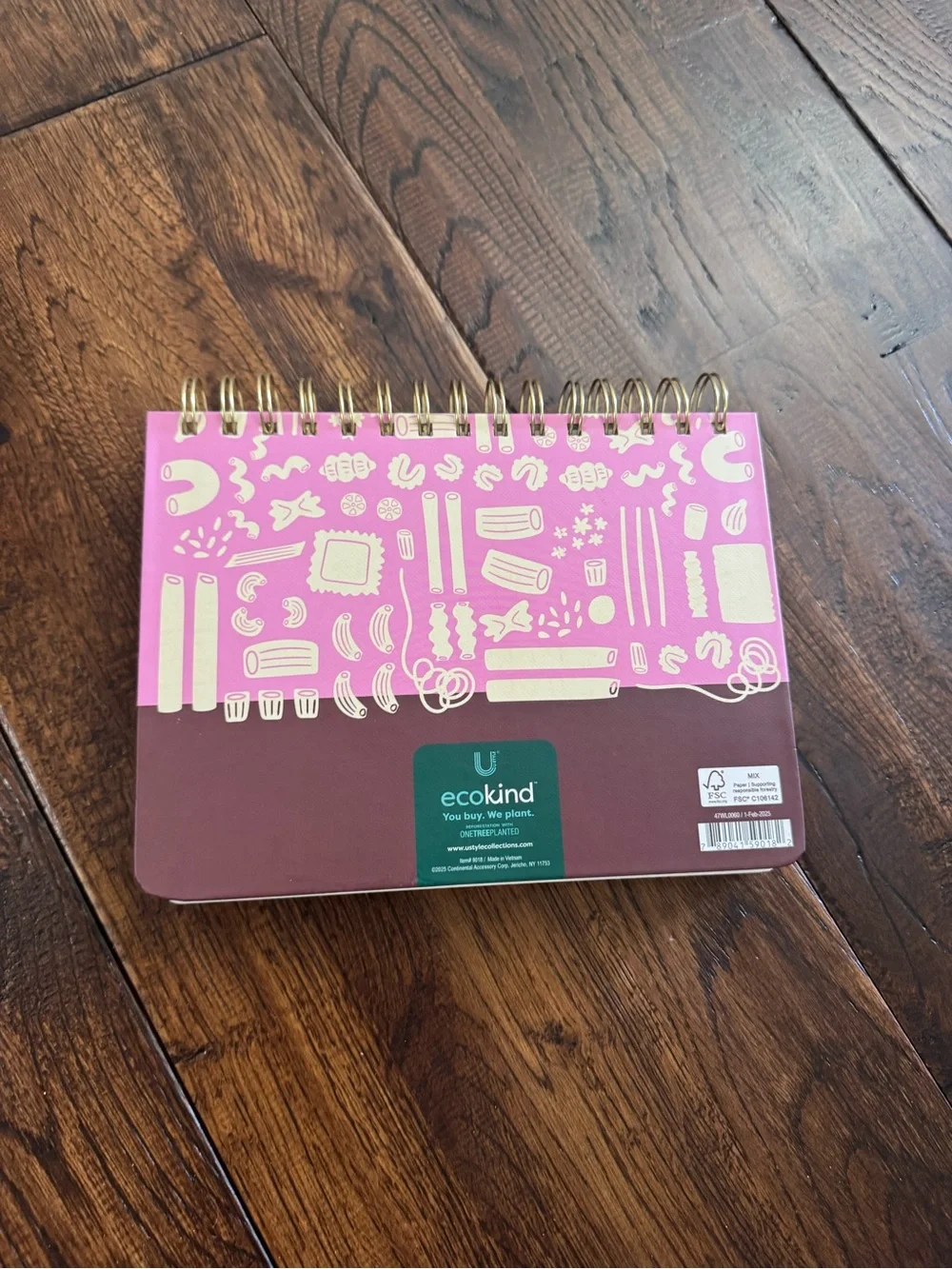 U Style Endless Pastabilities Spiral Meal Planner - Pink & Burgundy